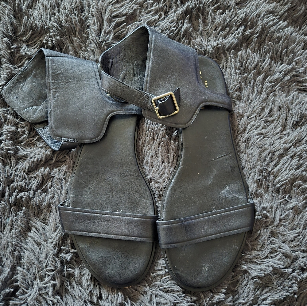 Cole Haan Barra Ankle Wrap Leather Sandals Sz 7